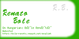 renato bole business card